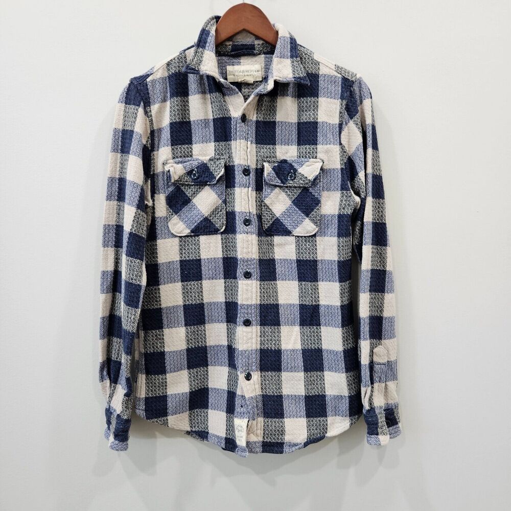 Denim & Supply Ralph Lauren Mens Cotton Plaid Flannel Button Up Shirt S Western